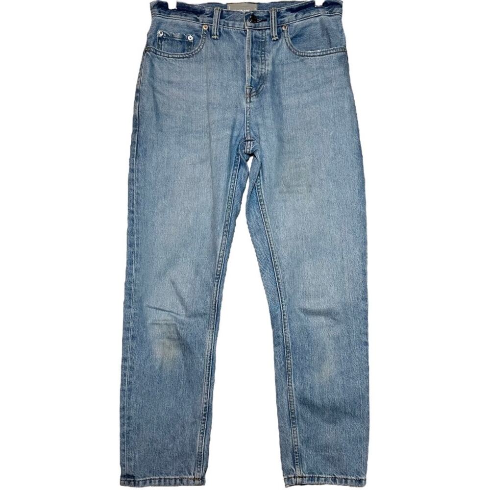 Everlane Boyfriend Jeans Light Wash Button Fly Straight 100% Cotton Blue 25R